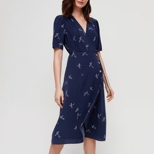 Wilfred Mirabelle Blue Wrap Dress
